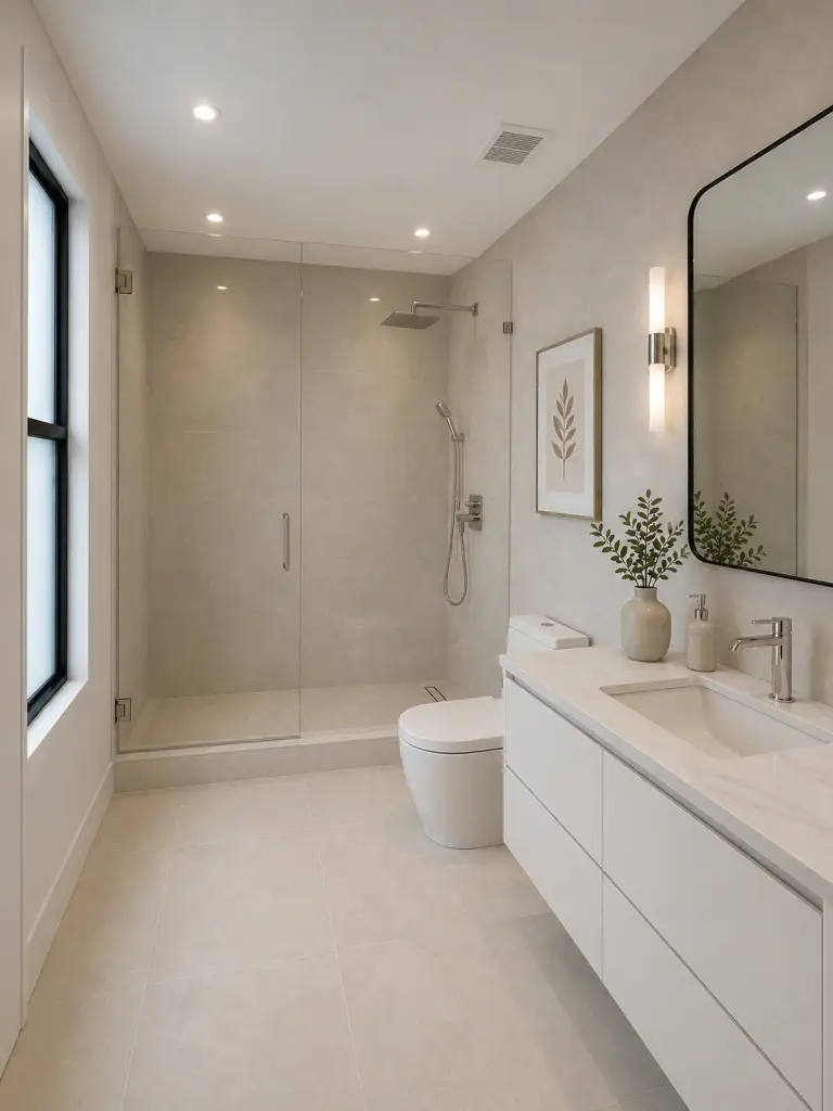 Master bathroom rendering for Miramar Townhomes